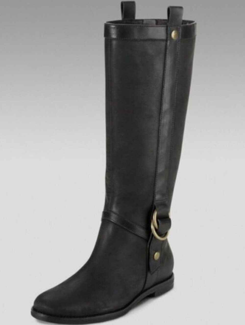 Cole Haan Nike Air Liberty Shoes Womens 9.5B Black Tall Equestrian Boots Leather